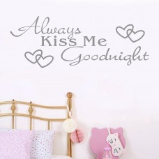 Always Kiss Me Goodnight Home Decor Wall Sticker Decal Bedroom Vinyl Art Mural 858633441833  292682417996